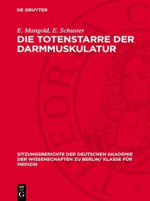 cover image of Die Totenstarre der Darmmuskulatur